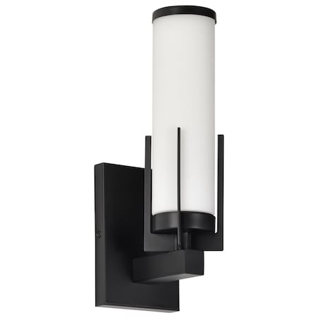 Nuvo Roselle - 1 Light Vanity - Matte Black with White Glass 60/8051